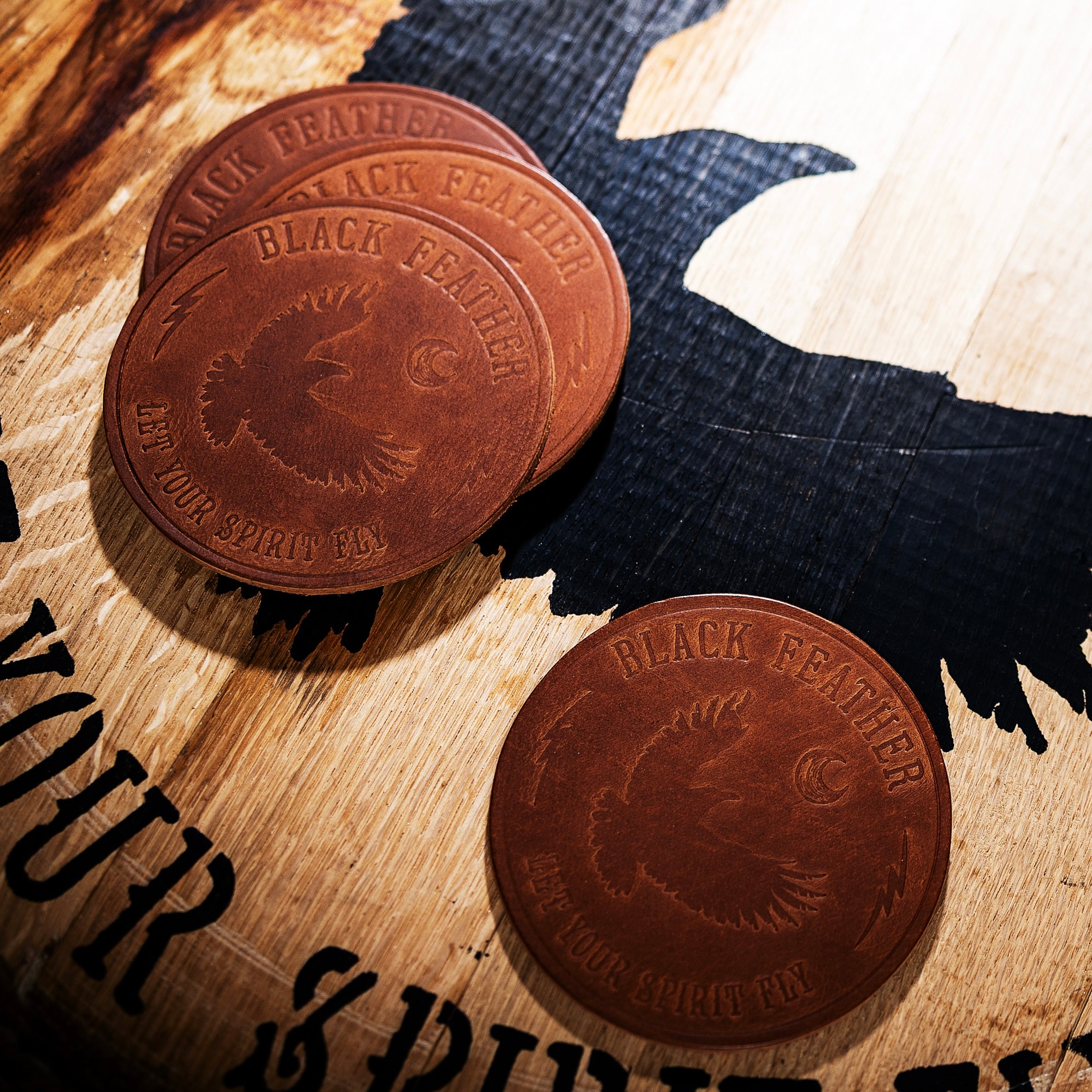 Flight Leather Coasters