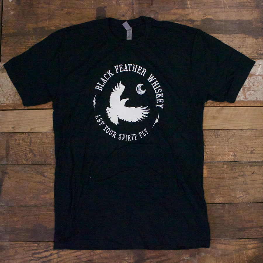 Mens Black Feather Short Sleeve Tee